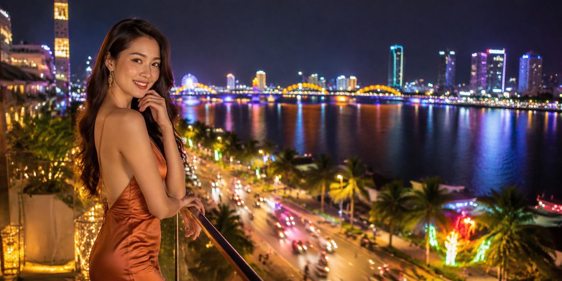 Người dùng trải nghiệm Slot game tại bãi biển Đà Nẵng trên điện thoại